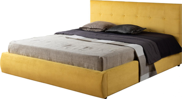 Мягкая кровать &quot;Selesta&quot; 1800 желтая с ортопед.основан