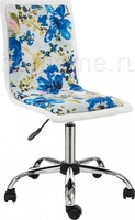 Компьютерное кресло Mis white / flowers fabric 1925