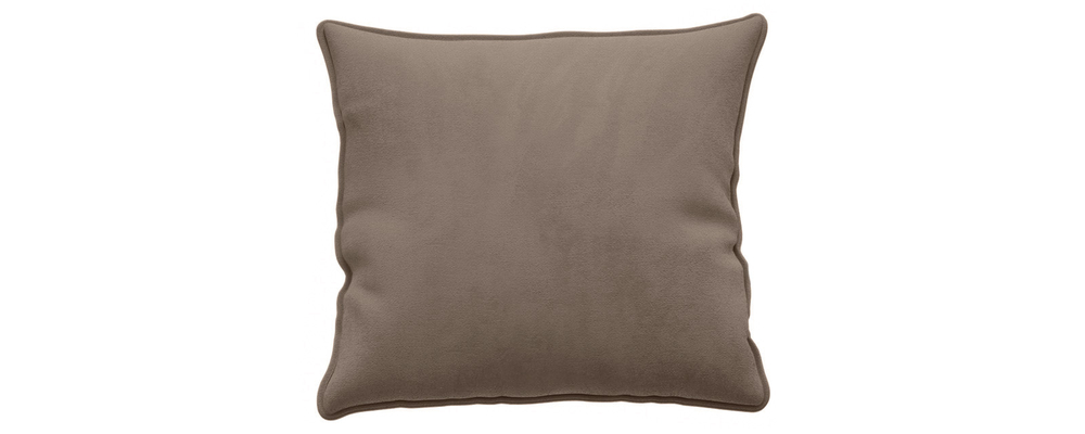 Декоративная подушка Портленд 41х41 см Soft тёмно-бежевый (Вел-флок)