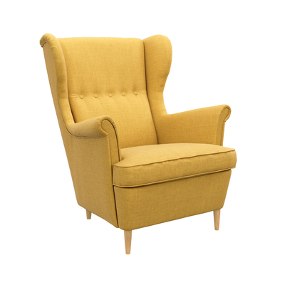 Кресло Бенон БЕНОН Кресло тканевое желтое