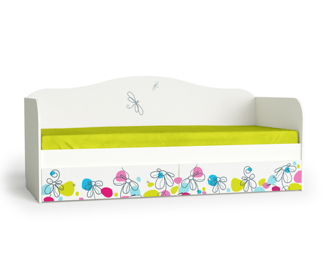 Детская кровать  Кровать «Цветы»  Белый