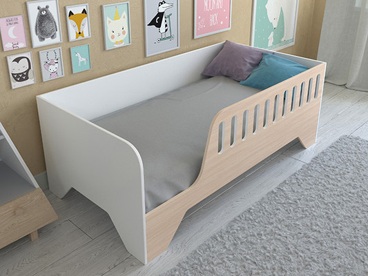 Детская кровать  Кровать Астра 13 Белый/Дуб молочный