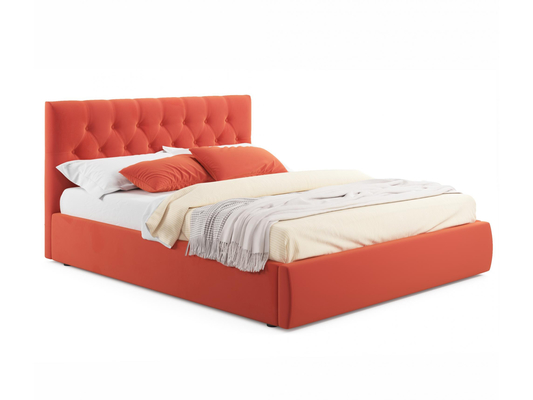 Мягкая кровать Мягкая Кровать Verona 1400 Оранж С Ортопедическим Основанием Мягкая кровать Verona 1400 оранж с ортопедическим основанием