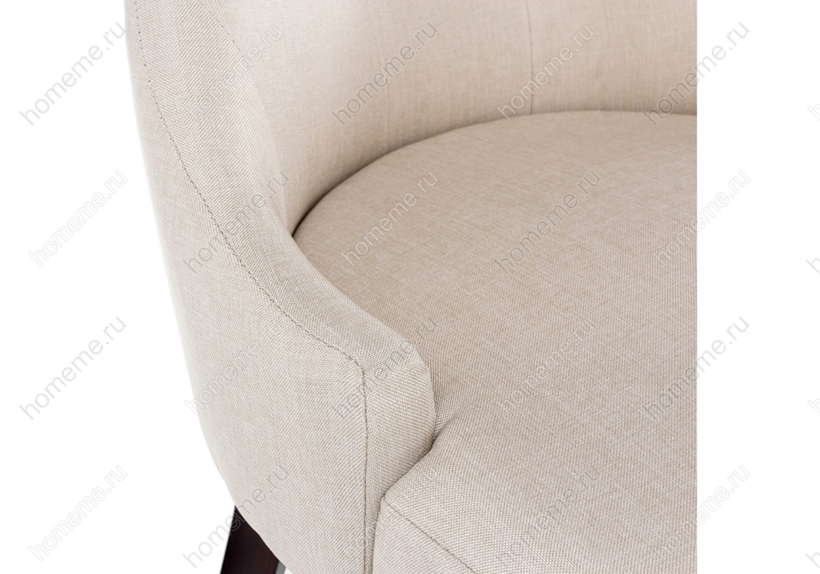 стул elegance dark walnut fabric cream бежевого цвета