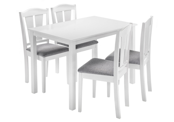 Обеденная группа Mali (Стол И 4 Стула) White / Grey Mali (стол и 4 стула) white / grey 