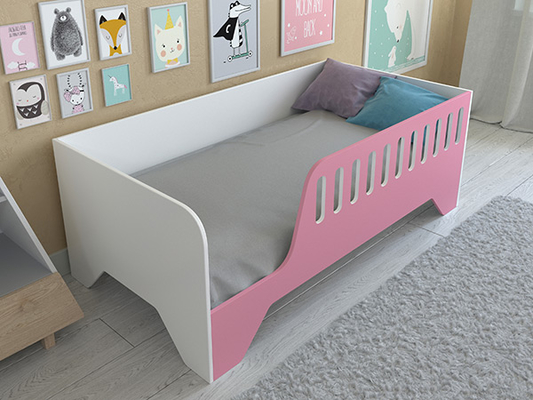 Детская кровать  Кровать Астра 13 Белый/Розовый
