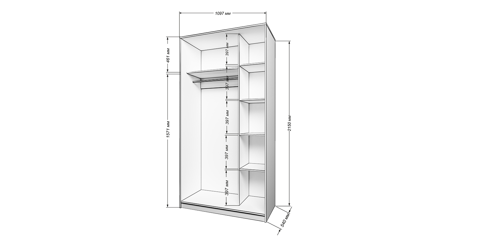 шкаф для одежды ширина 60 см глубина 60 см