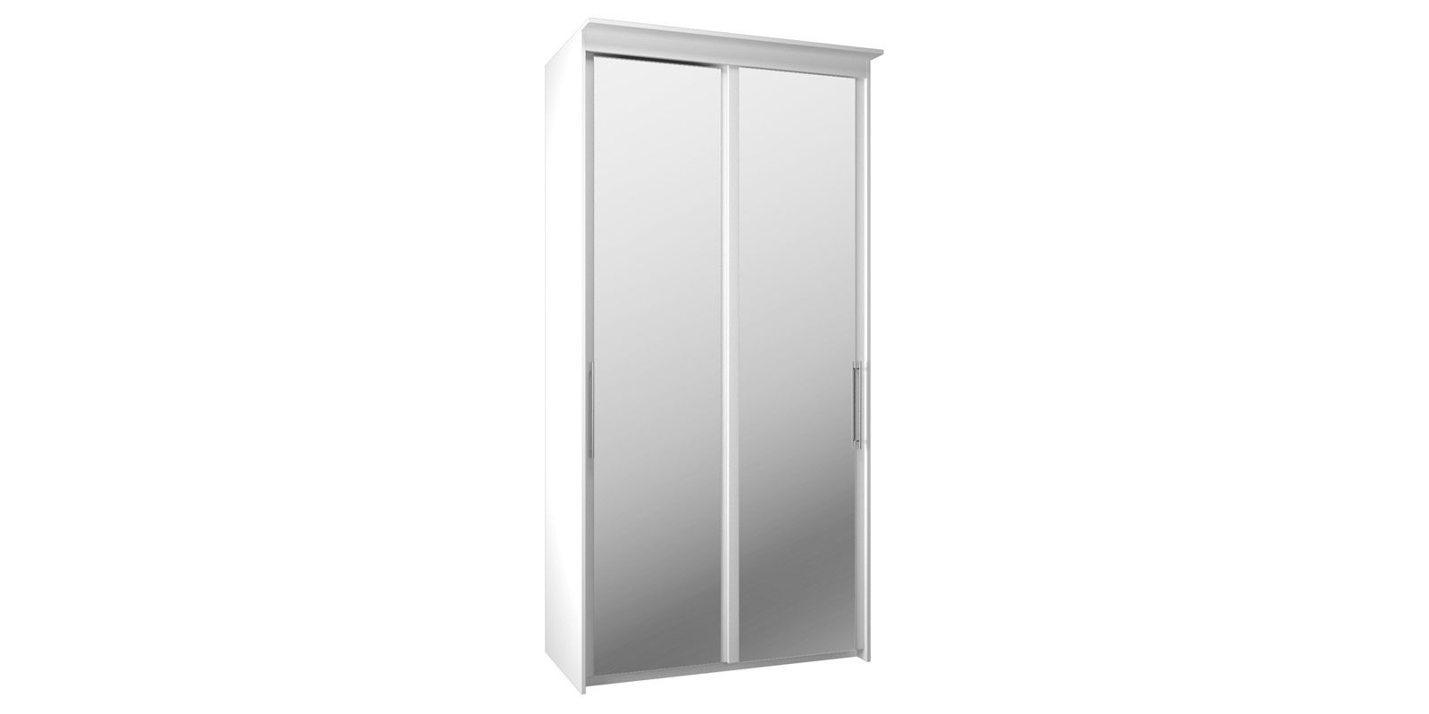Белый зеркальный шкаф олеандр 2 650 с